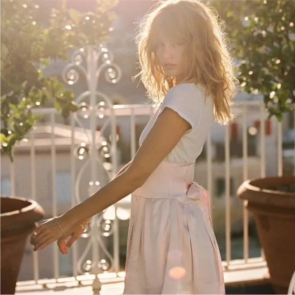 Vanessa Mooney Pink Satin Romper - Picture 9 of 9